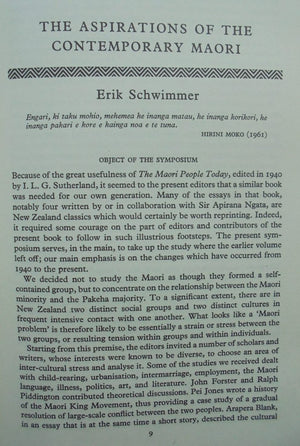 The Maori People in the Nineteen-sixties: A Symposium. by Eric Schwimmer.