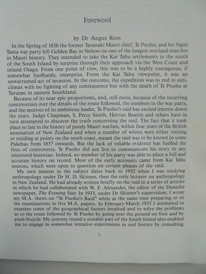 Te Puoho's Last Raid: The March from Golden Bay to Southland in 1836 and Defeat at Tuturau. By Author is ANDERSON, ATHOLL & ROSS, ANGUS (Foreword)