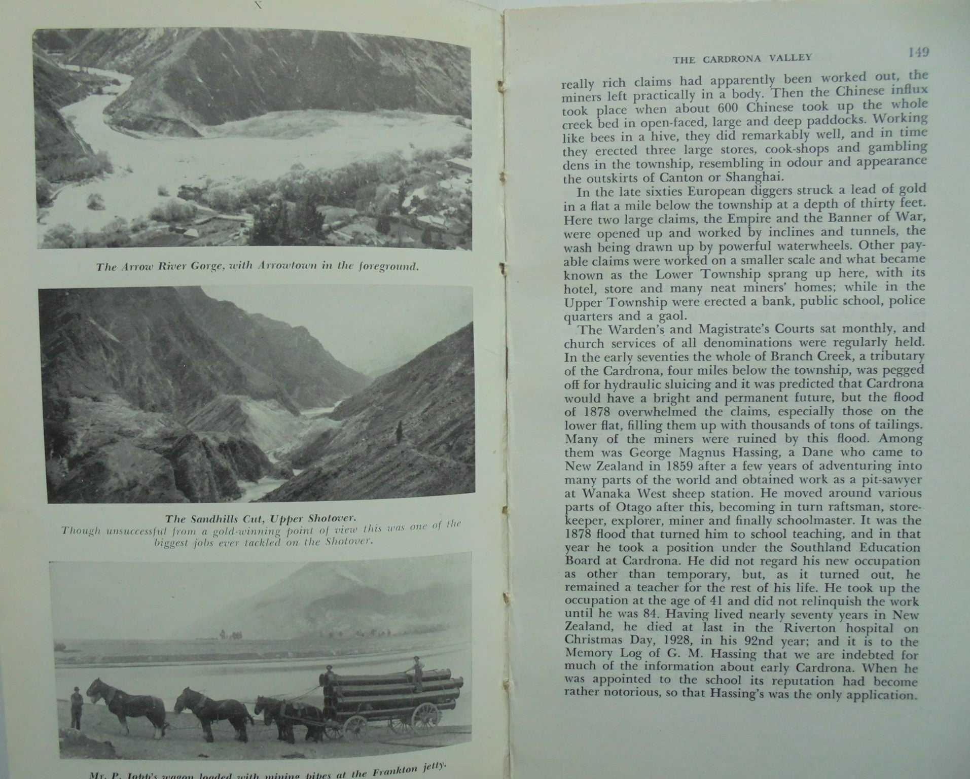 Golden Days of Lake County: A History of Lake Country and the Boroughs of Queenstown and Arrowtown. BY F G W Miller.