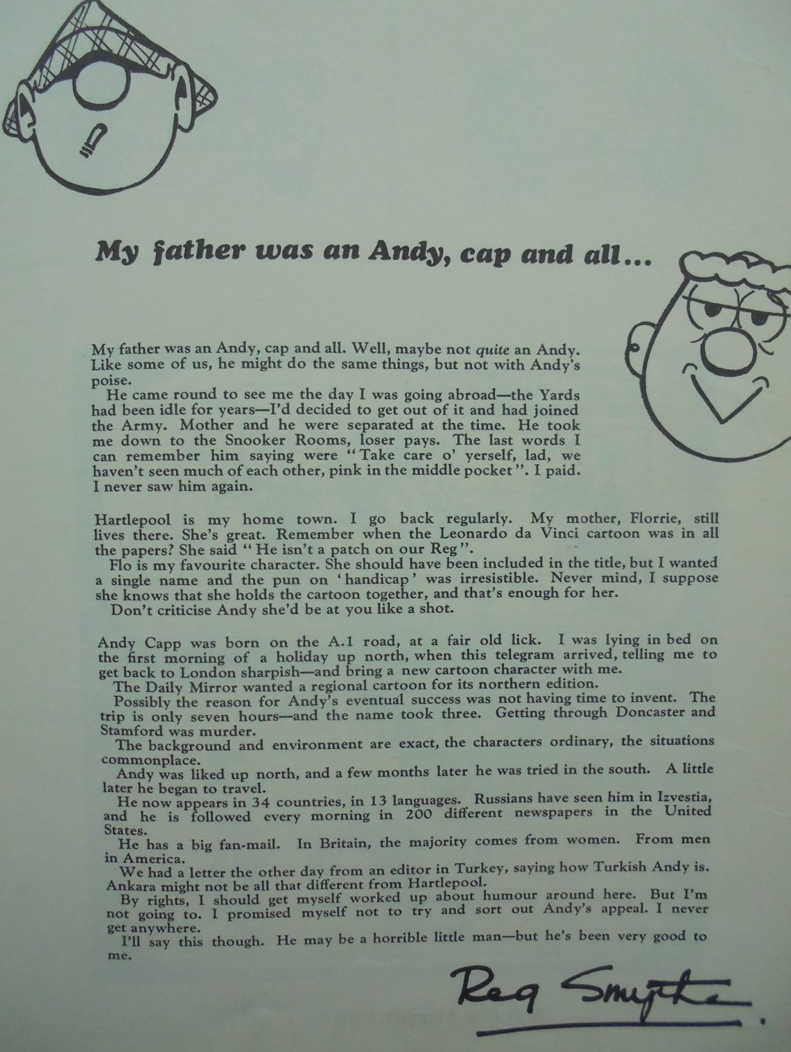 The Cream of Andy Capp. By Reg Smythe