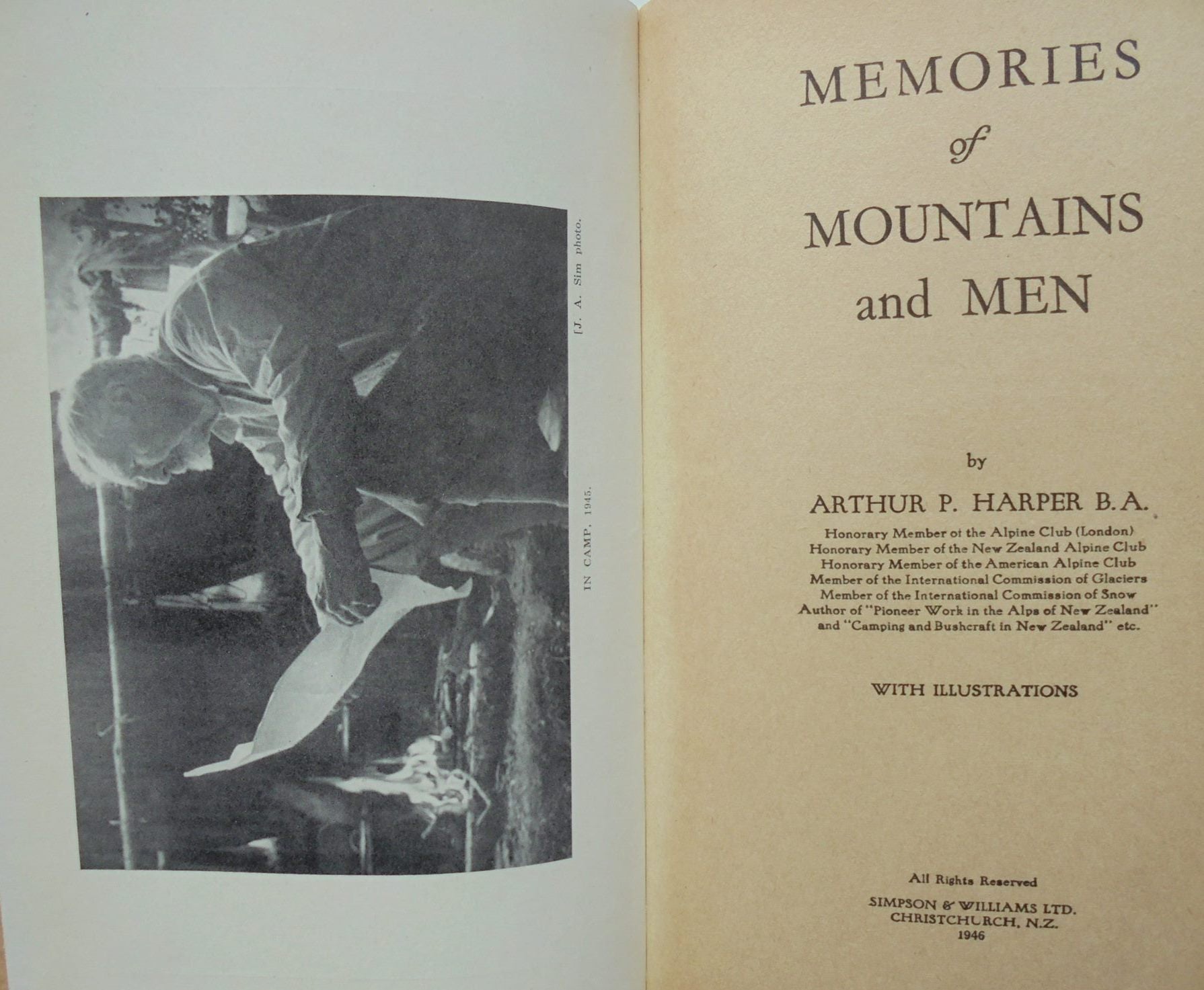 Memories of Mountains and Men. By ARTHUR P. HARPER