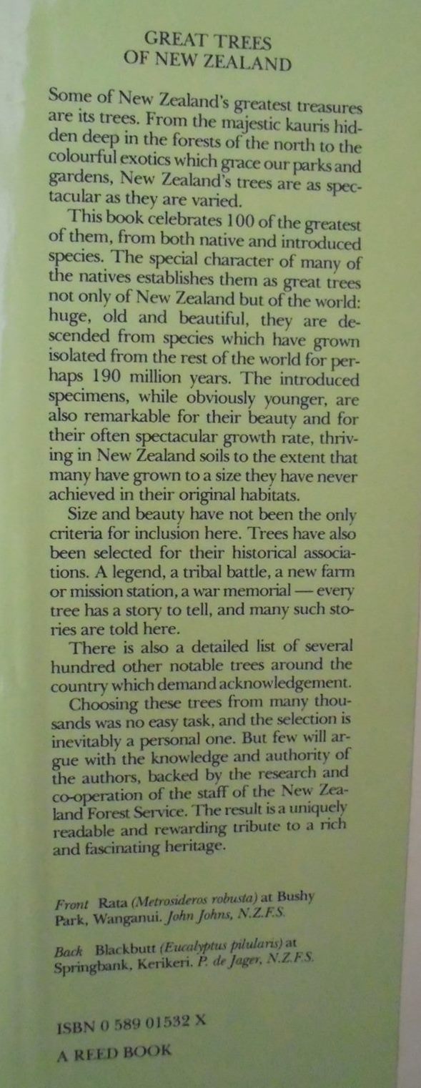 Great Trees of New Zealand BY S.W. Burstall & E.V. Sale.