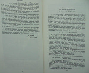 Nga Moteatea (The Songs) Part 1 (one) Scattered Pieces from Many Canoe Areas. A Selection of Annotated Tribal Songs of the Maori with English Translations.