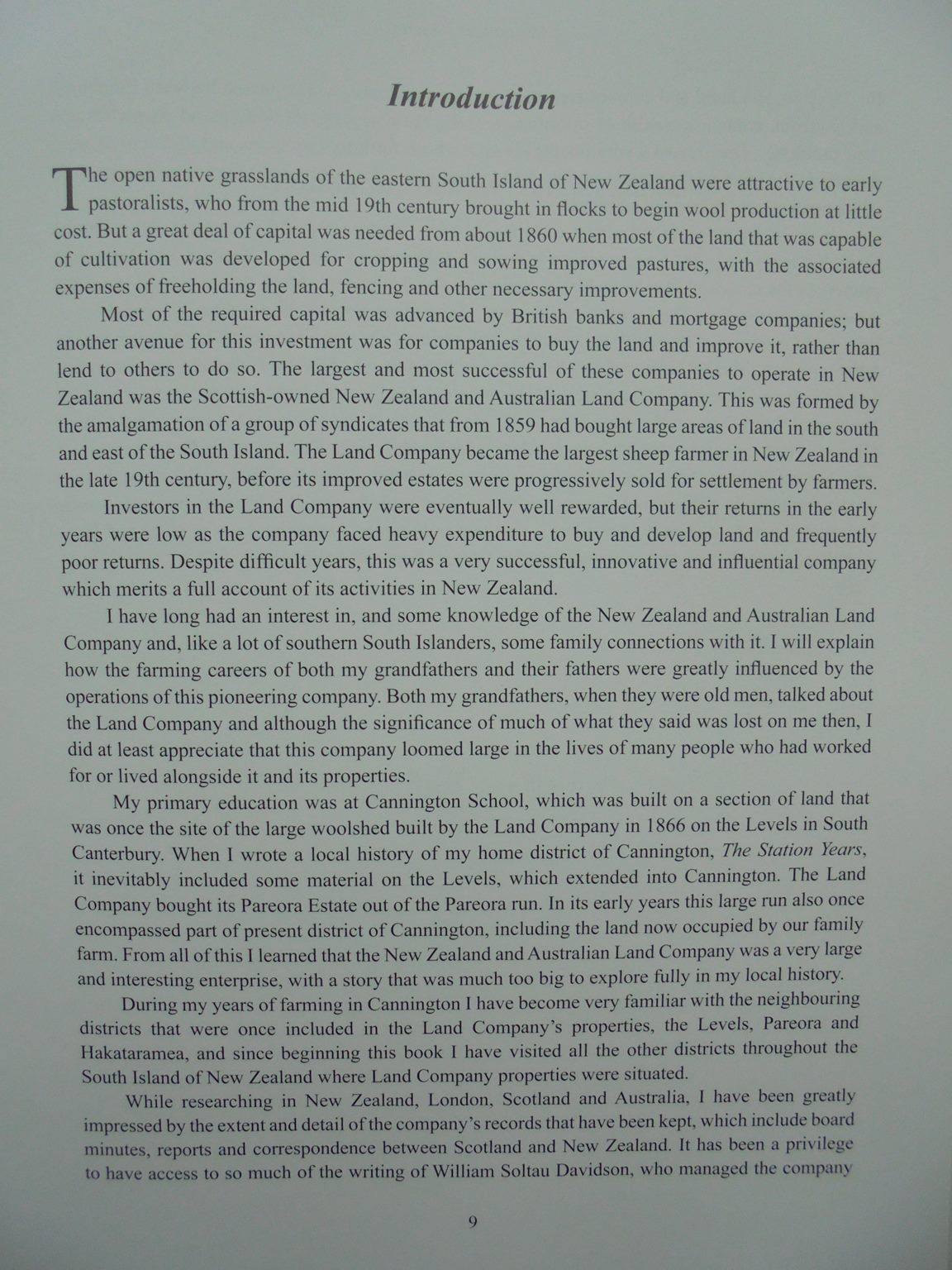 Antipodean Empire the New Zealand and Australian Land Company in New Zealand SIGNED BY Noel Crawford.