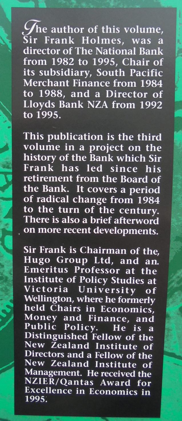 The Thoroughbred Among Banks In New Zealand 1872-2000. 3 Vol Set