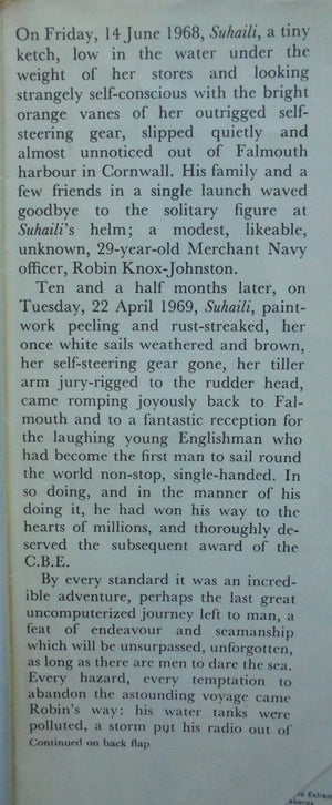 A World of My Own. The First Ever Non-stop Solo Round the World Voyage. (1st ed)