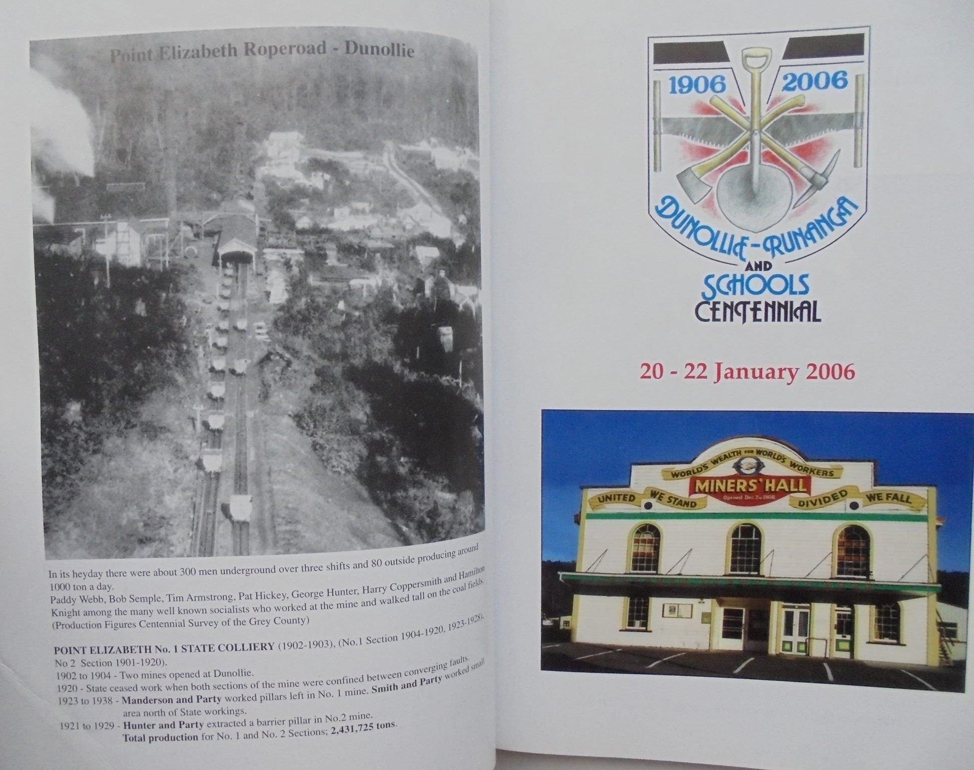 Runanga Home of Champions: School & Community Centenary: 1906-2006 Dunollie Runanga & Schools Centennial. by J. Ewen.