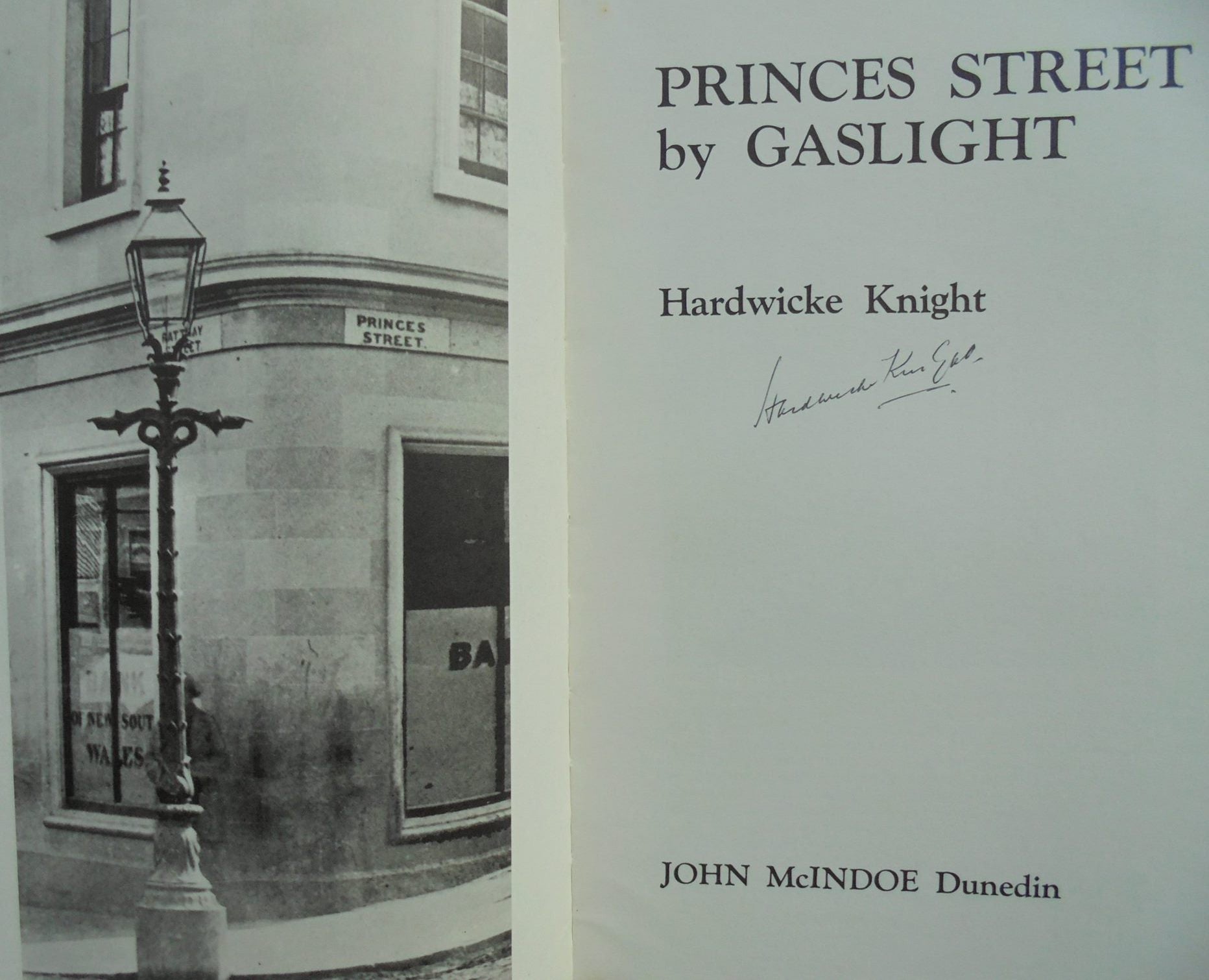 Princes Street by Gaslight. SIGNED BY Hardwicke Knight.