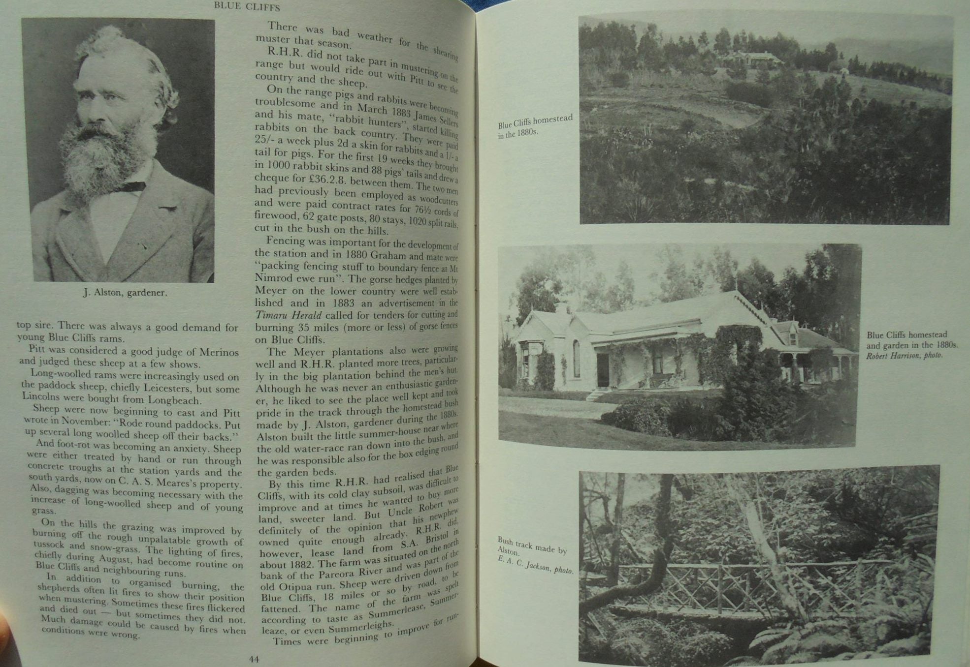 Blue Cliffs the Biography of a South Canterbury Sheep Station 1856-1970.