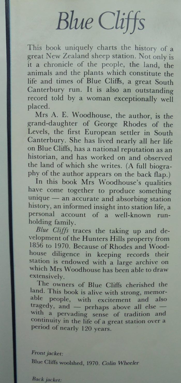 Blue Cliffs the Biography of a South Canterbury Sheep Station 1856-1970.