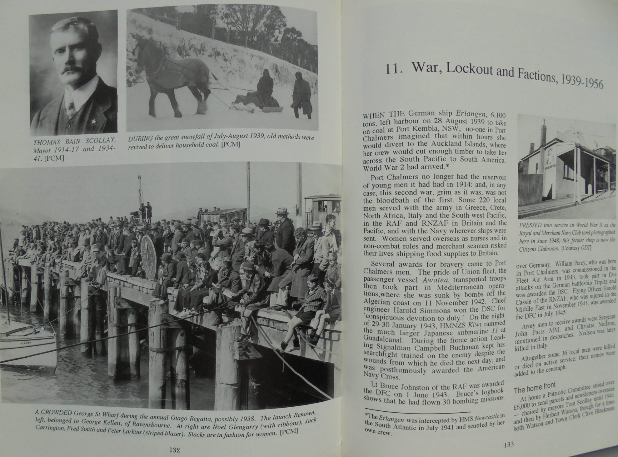 Port Chalmers and Its People By Ian Church. HARDBACK, SIGNED BY AUTHOR.