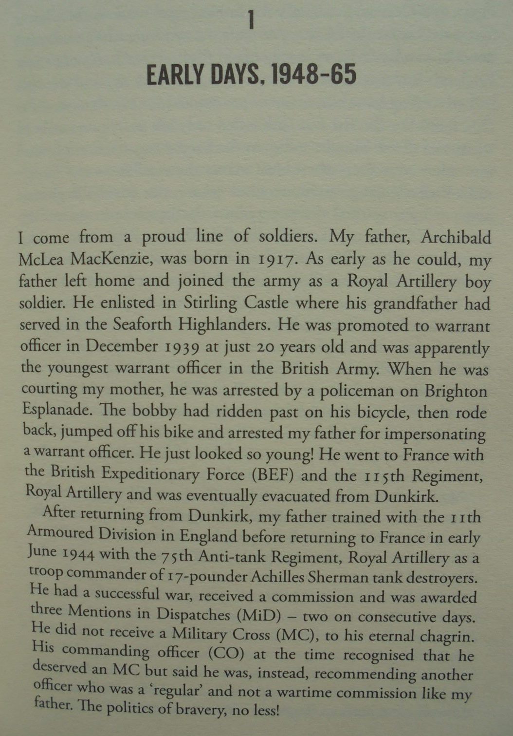 Pilgrim Days. From Vietnam to the SAS. By Alastair MacKenzie.