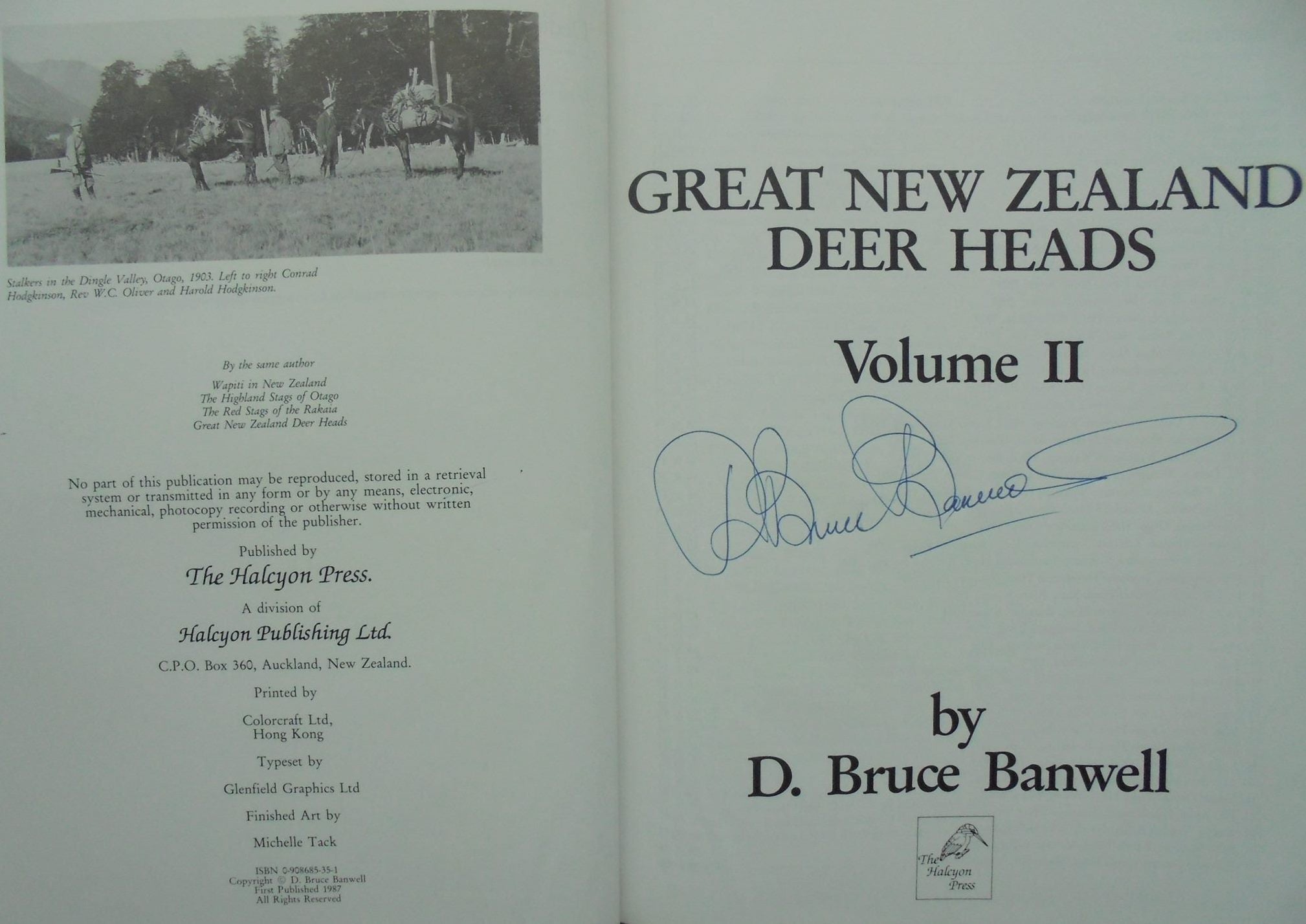 Great New Zealand Deer Heads (Vol II). SIGNED by D. Bruce Banwell.