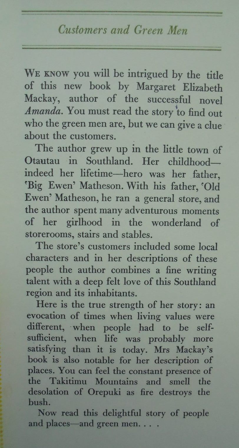 Customers and Green Men. By Margaret Elizabeth Mackay