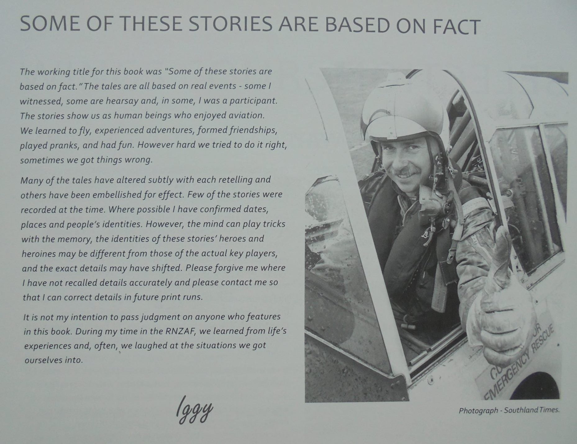 Iggy's Air Force Tales By Iggy Wood, Diana Wood. SIGNED BY Iggy & Diana