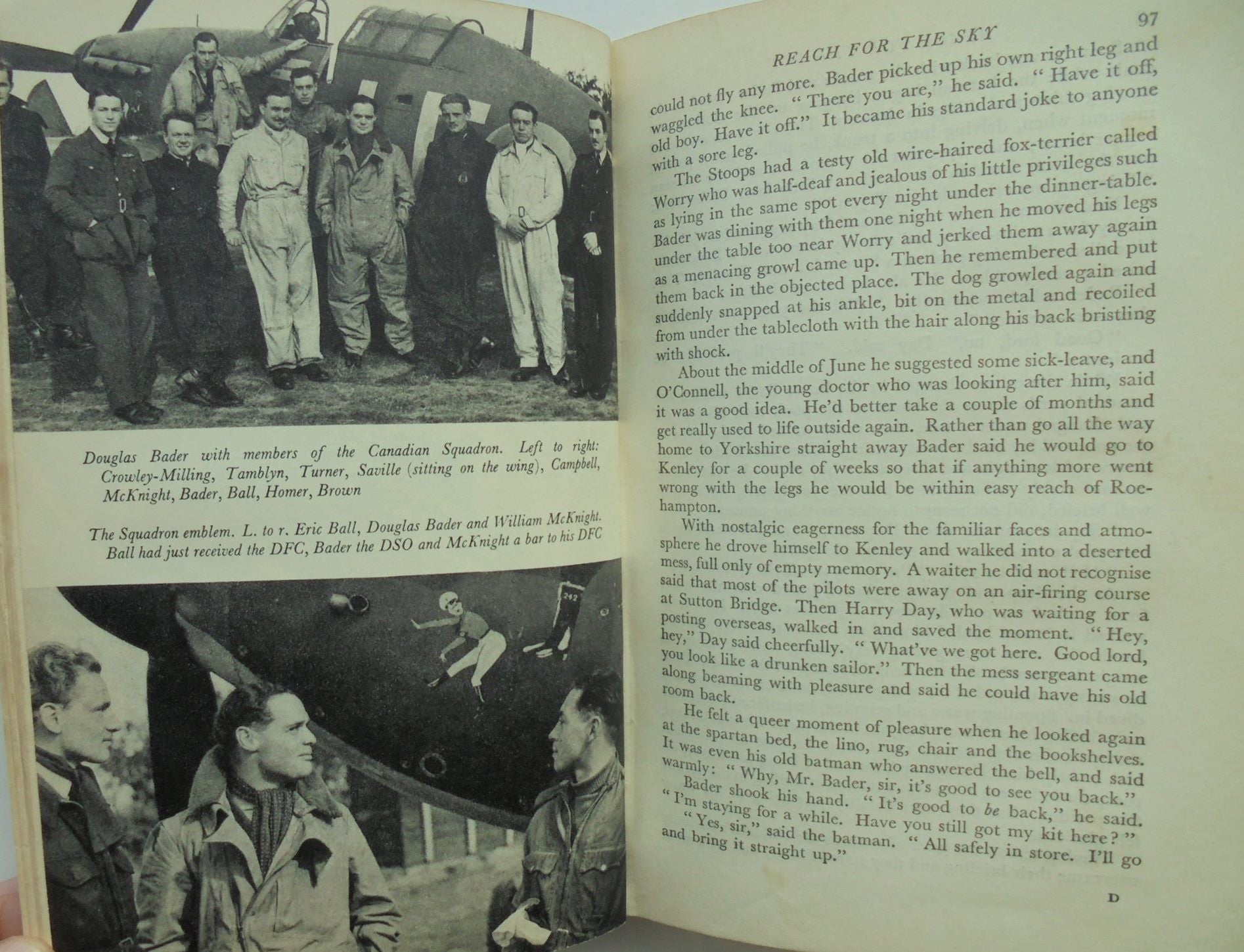 Reach for the Sky. The story Of Douglas Bader. (1954). By Paul Brickhill