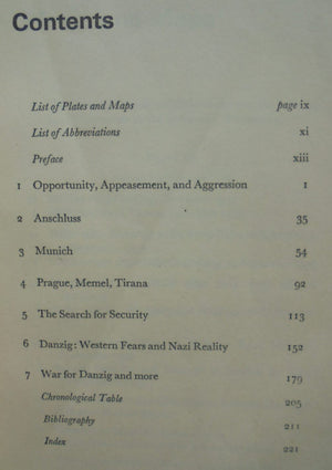 The Approach of War 1938-9. By Christopher Thorne