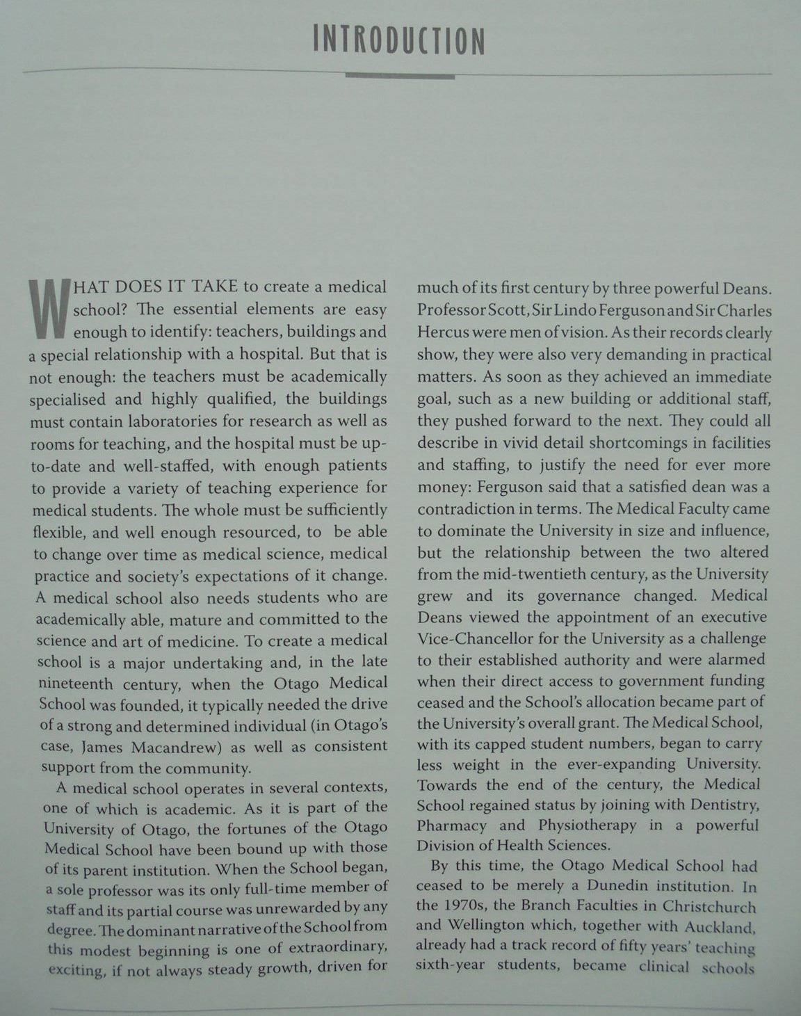 Anatomy of a Medical School A History of Medicine at the University of Otago, 1875-2000 BY Dorothy Page.