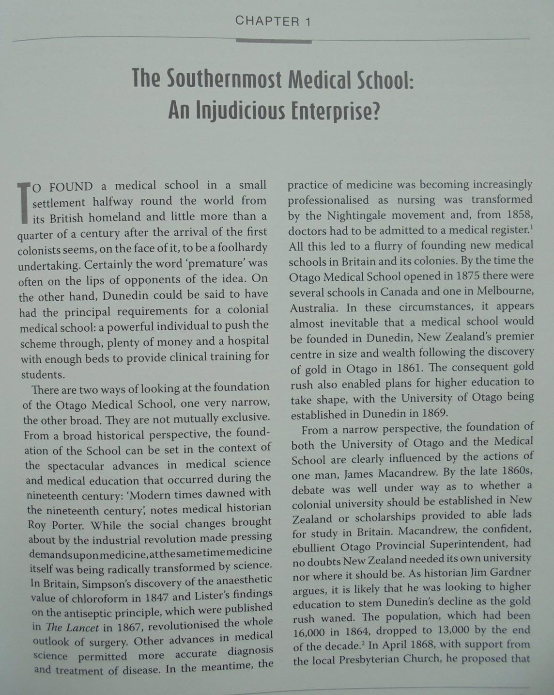 Anatomy of a Medical School A History of Medicine at the University of Otago, 1875-2000 BY Dorothy Page.