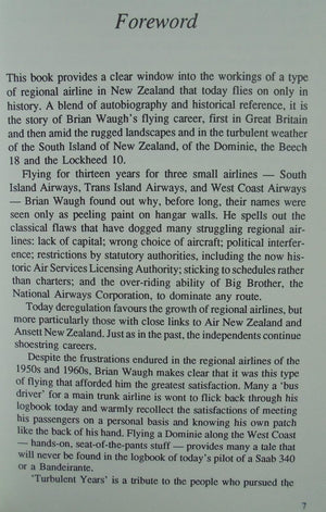 Turbulent Years A Commercial Pilot's Story by Brian Waugh