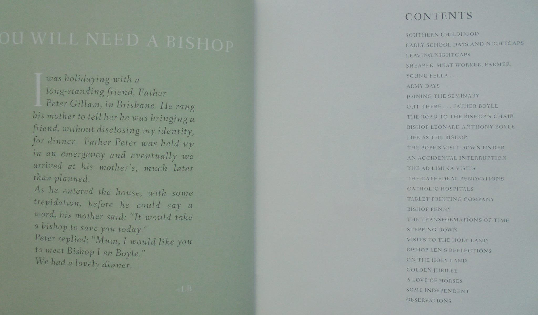 The Good Shepherd: The Life of Bishop Len Boyle. By Claire Ramsay. SIGNED BY LEN BOYLE.