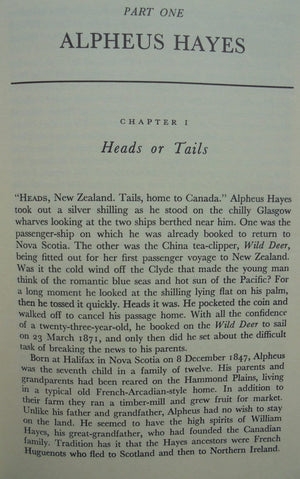 From the Toss of a Coin: The Story of Alpheus Hayes & Normanvale South Canterbury by M. ANNA HAYES. SIGNED BY AUTHOR.