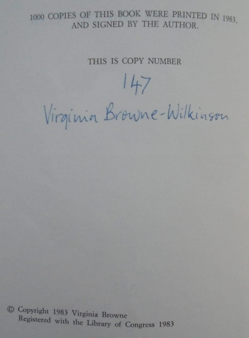 The Far Off and the Near. By Virginia. Browne-Wilkinson. SIGNED BY AUTHOR.