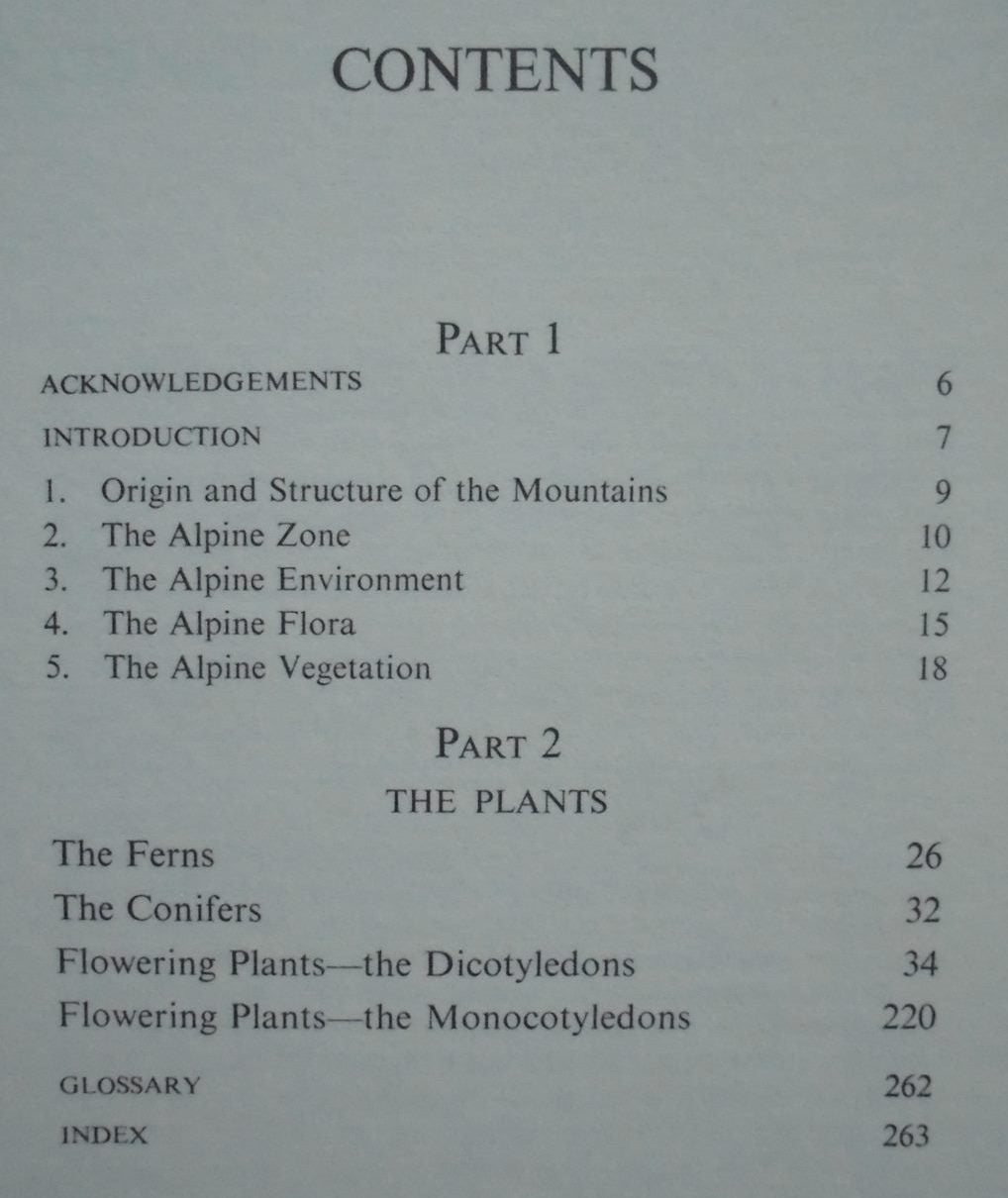 New Zealand Alpine Plants By Alan F. Mark, Nancy M. Adams