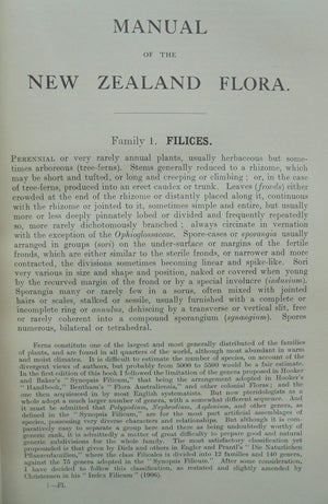 Manual of the New Zealand Flora by T. F. Cheeseman.