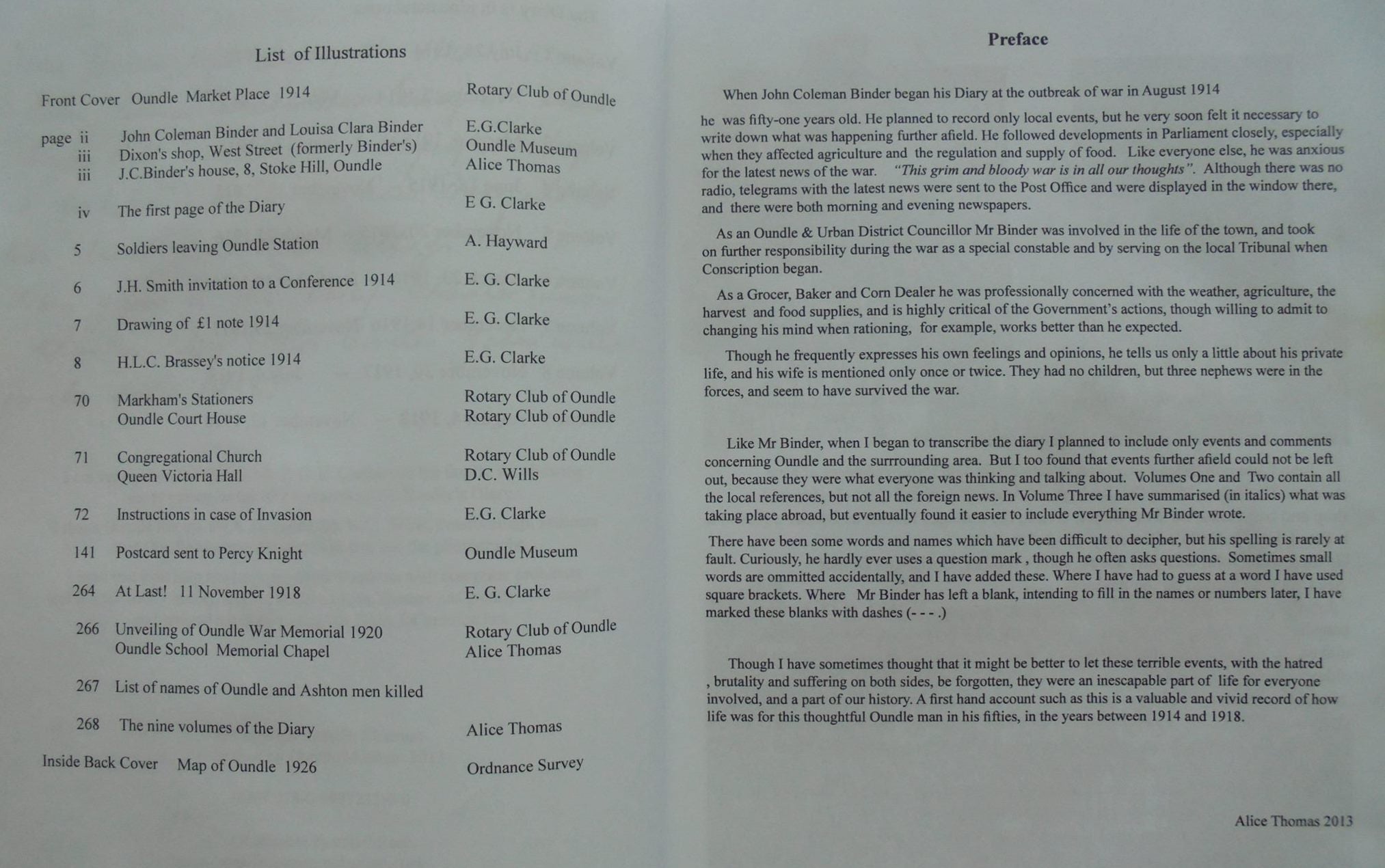 Life in a Northamptonshire Market Town During the Great War 1914 - 1918: The Diary of John Coleman Binder, Grocer, Baker and Town Councillor in Oundle.