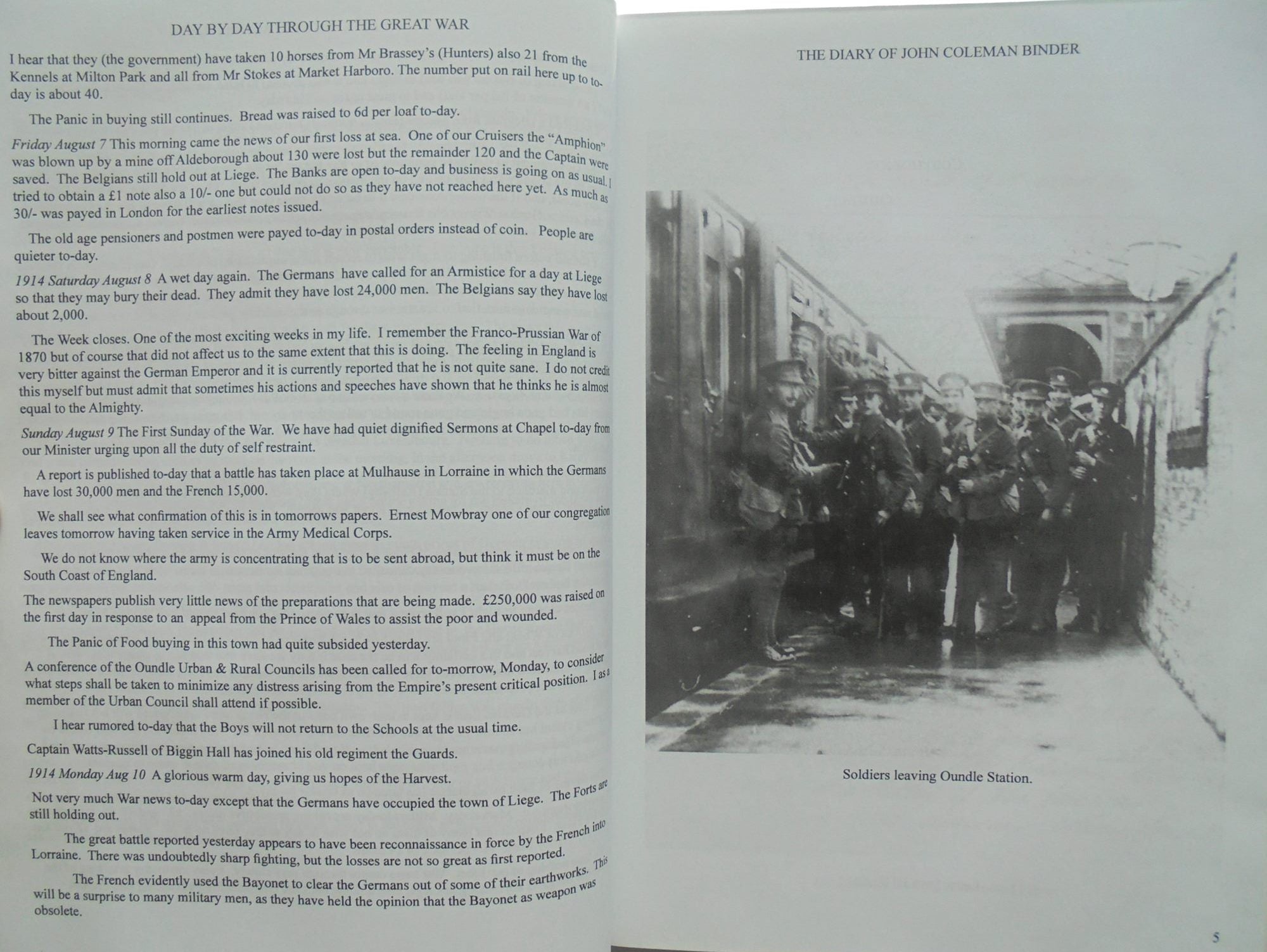 Life in a Northamptonshire Market Town During the Great War 1914 - 1918: The Diary of John Coleman Binder, Grocer, Baker and Town Councillor in Oundle.