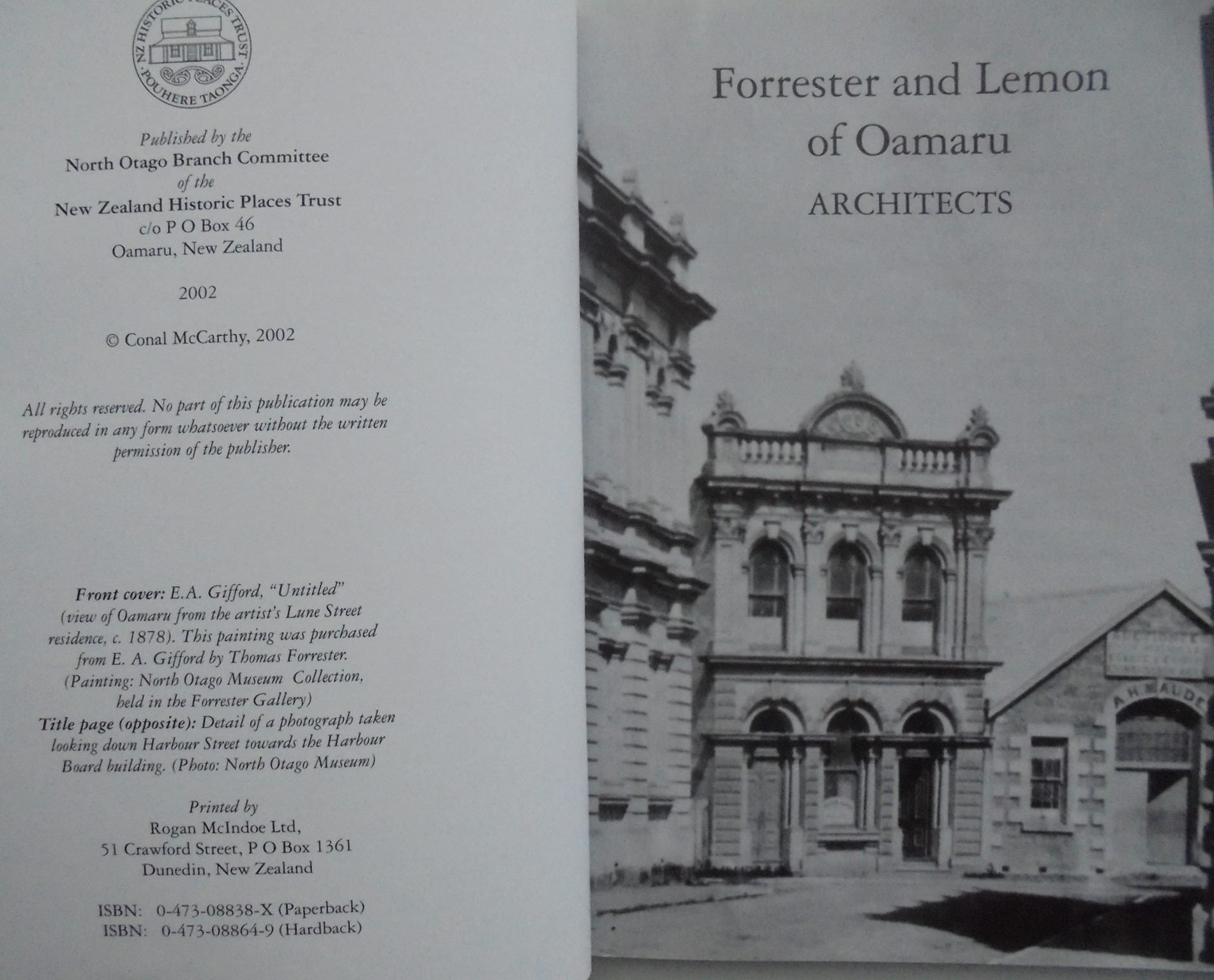 Forrester and Lemon of Oamaru, Architects By Conal McCarthy.