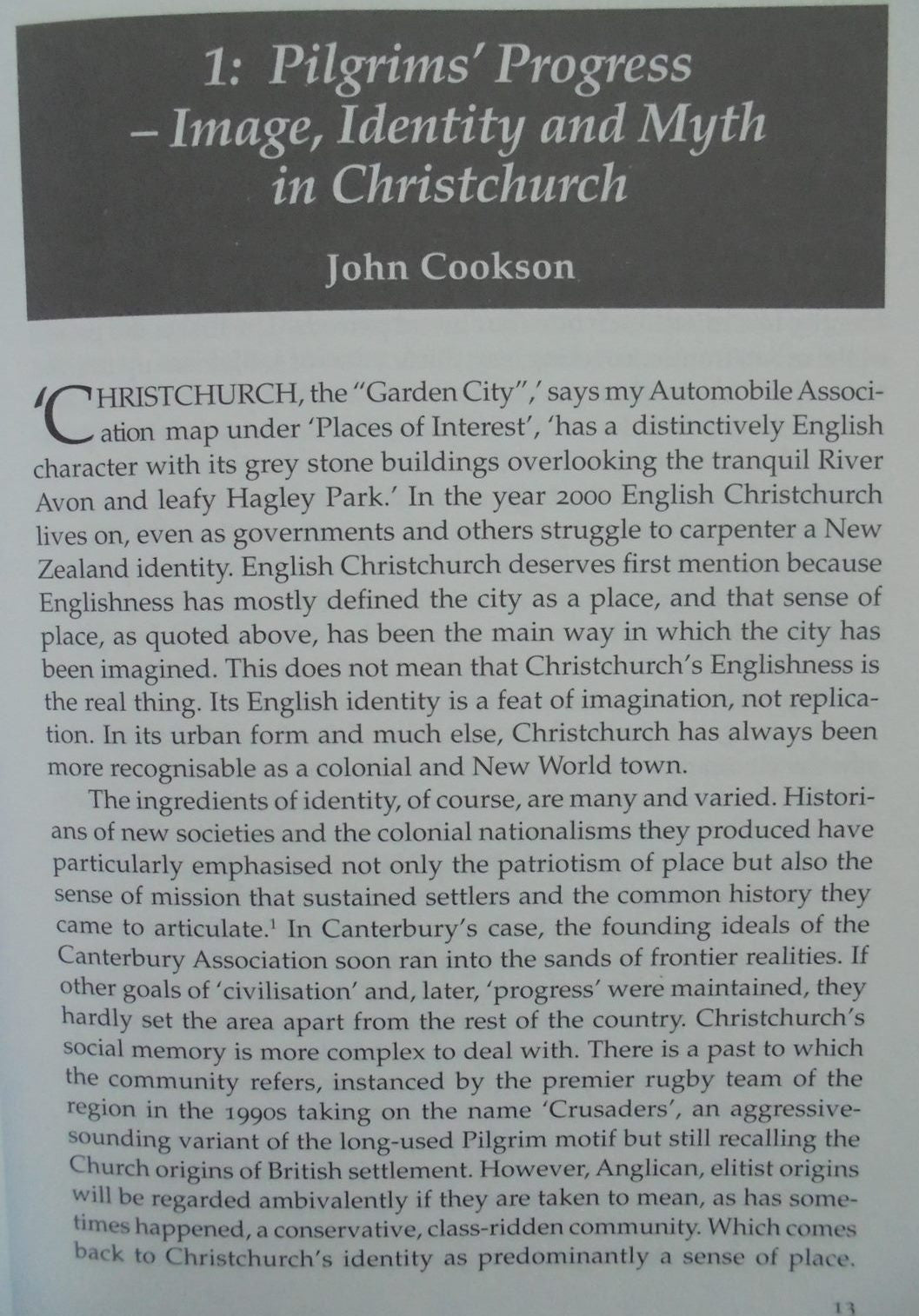 Southern Capital Christchurch: Towards a City Biography 1850-2000 By John Cookson (Edited by), Graham Dunstall (Edited by).