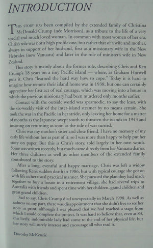 Christina's Story Realities of Family Life on an isolated Pacific Island 1938-1956 by Chris Crump, Dorothy McKenzie.