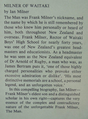 Milner Of Waitaki.  Portrait Of The Man By Ian Milner.