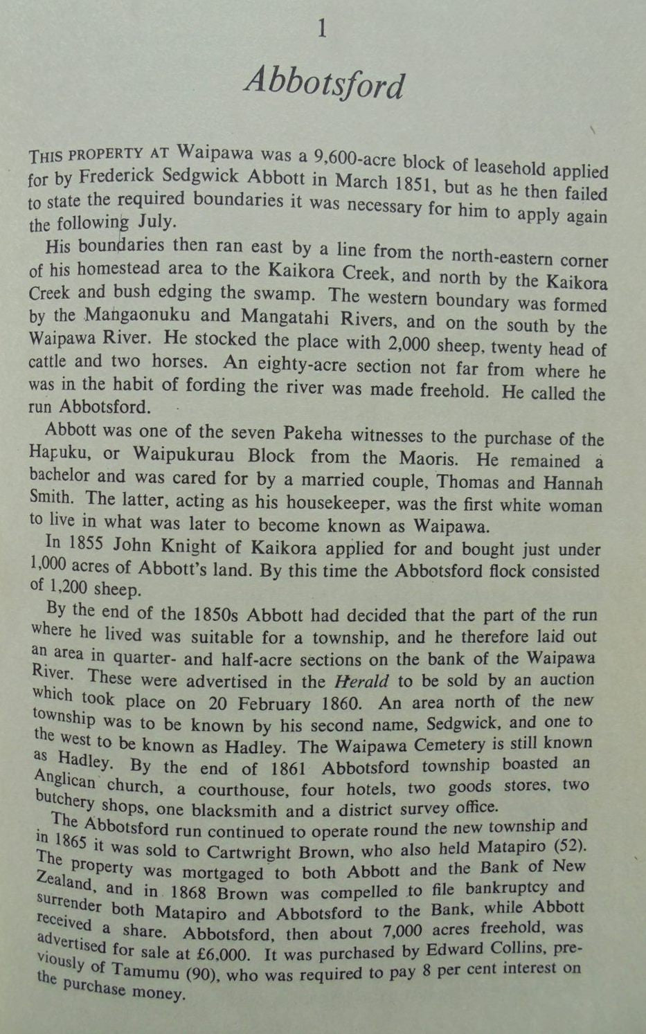 Early Stations of Hawke's Bay by Miriam MacGregor.