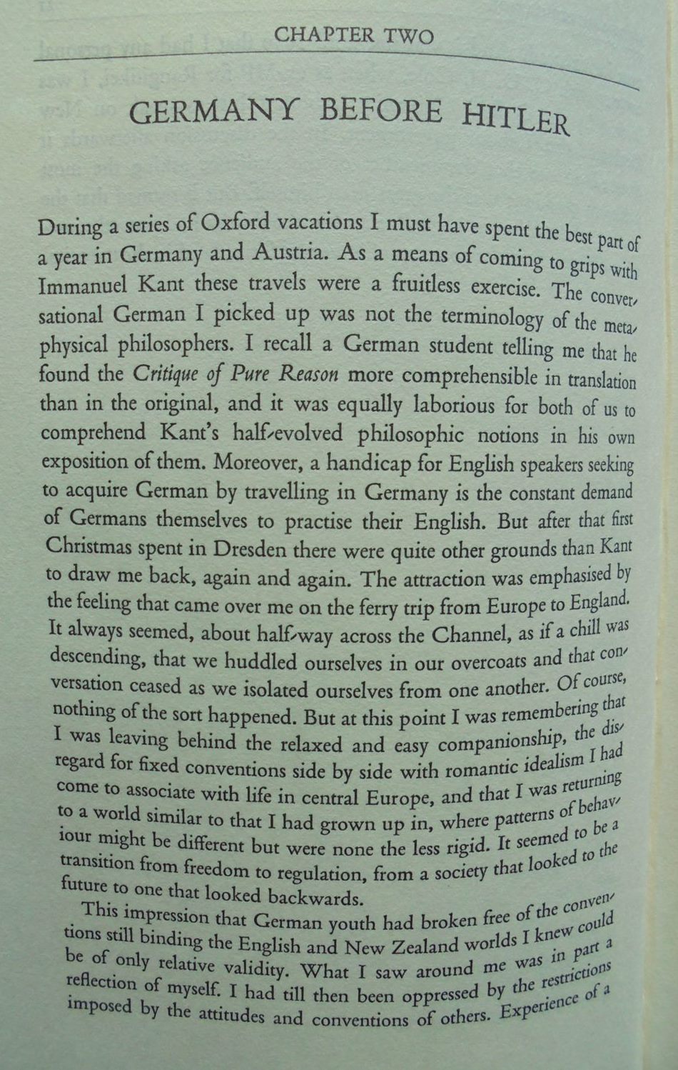 An outsider looks back: Reflections on experience by Wilson, Ormond.