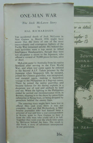 One Man War. The Jock McLaren Story by H Richardson.