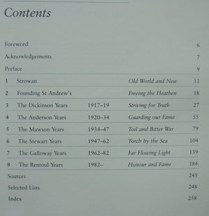 High Flies the Cross: The 75th Jubilee History of St Andrew's College, Christchurch, New Zealand, 1917-1992. BY Gordon Ogilvie.