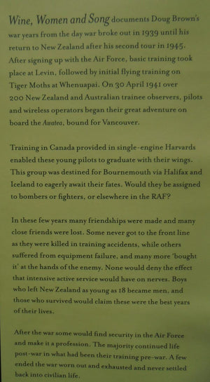 Wine, Women and Song A Spitfire Pilot's Story By Hamish Brown, SIGNED & dated BY Doug Brown with an inscription to previous owner.