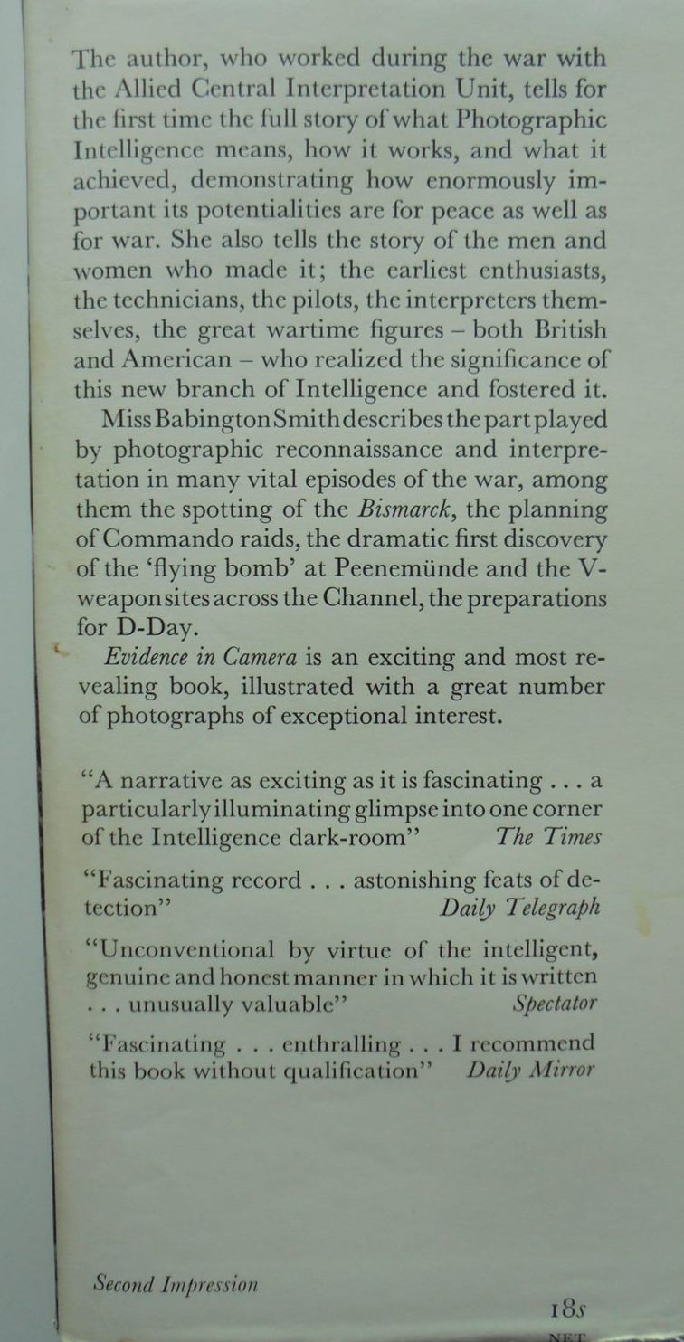 Evidence in Camera: The Story of Photographic Intelligence in World War II by Constance Babington Smith.