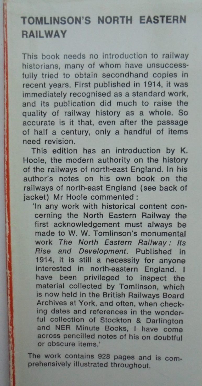 Tomlinson's North Eastern Railway, Its Rise and Development By William Weaver Tomlinson.