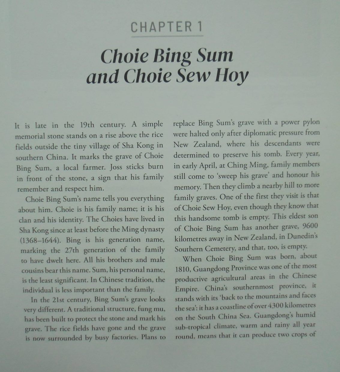 Merchant, Miner, Mandarin The life and times of the remarkable Choie Sew Hoy. By Jenny Sew Hoy Agnew, Trevor Agnew.