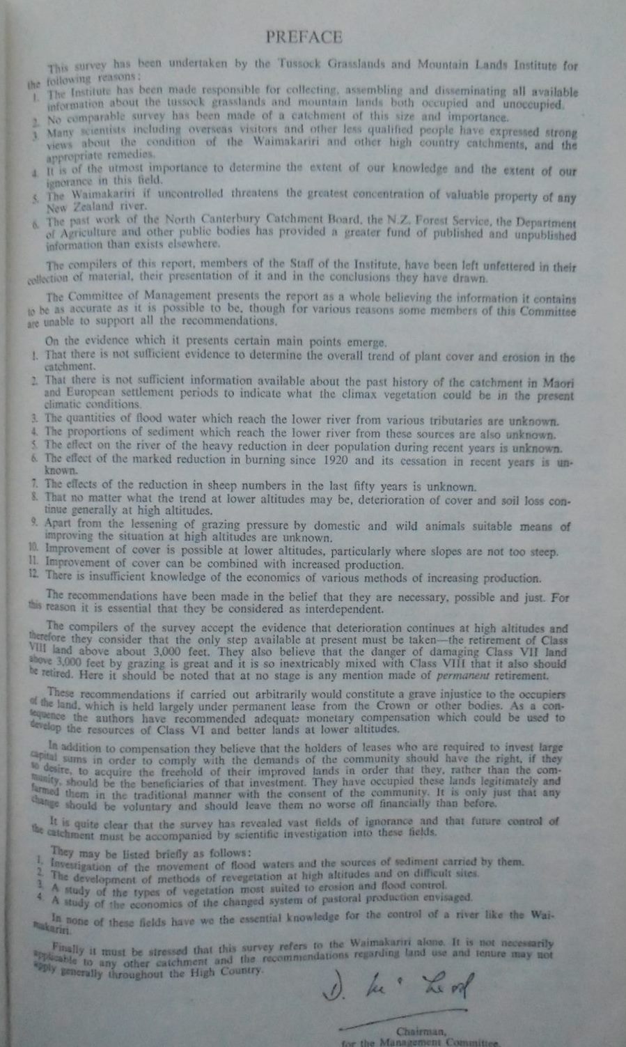 The Waimakariri Catchment: a Study of Some Aspects of the Present Systems of Land Use, with Recommendations for the Future by J A Hayward.