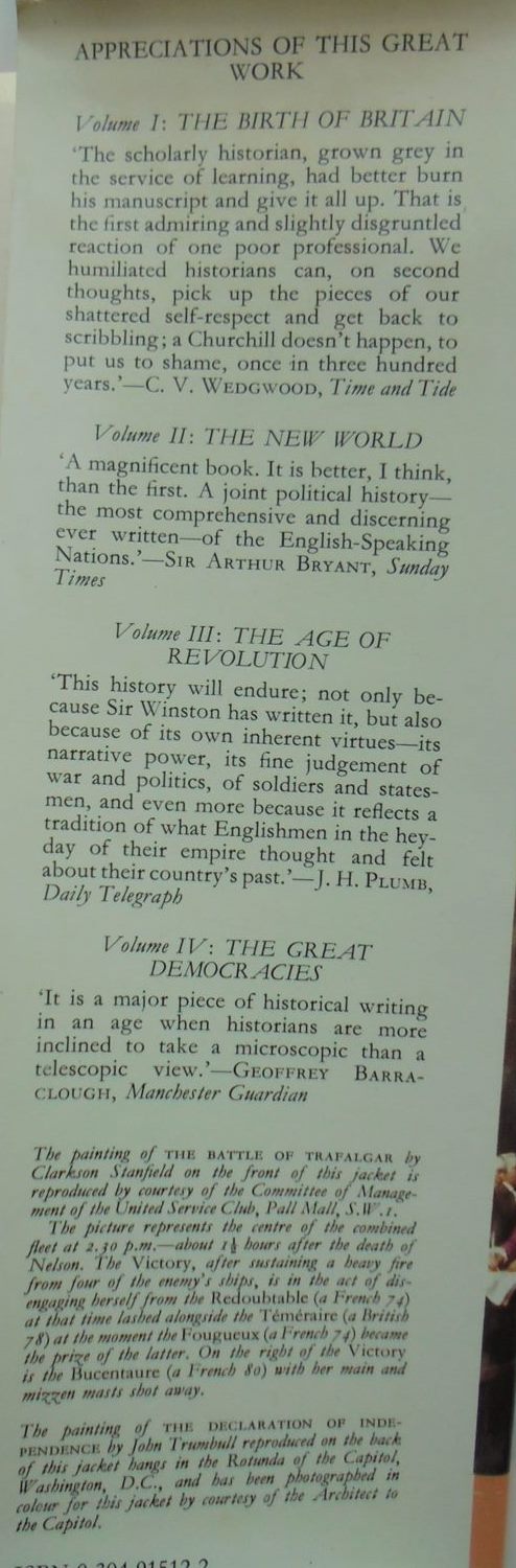 History of the English Speaking Peoples by Churchill, Winston. Volume threeThe Age of Revolution