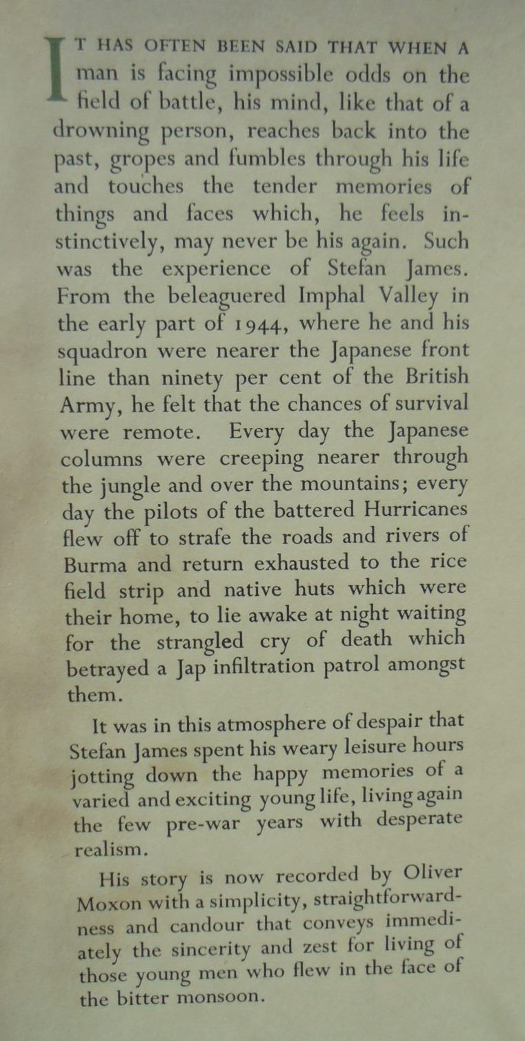 Bitter Monsoon : The Memoirs of a Fighter Pilot Edited BY Oliver Moxon.