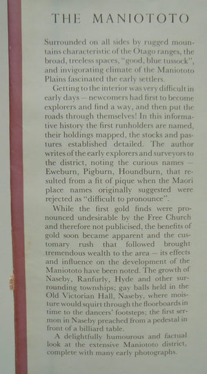 Down the Years in the Maniototo. By J. Cowan (1978)