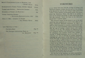 Down the Years in the Maniototo. By J. Cowan (1978)