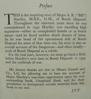 Highly Explosive. The Exploits of Major "Bill" Hartley, M.B.E., G. M. of Bomb Disposal. By John Frayn Turner.