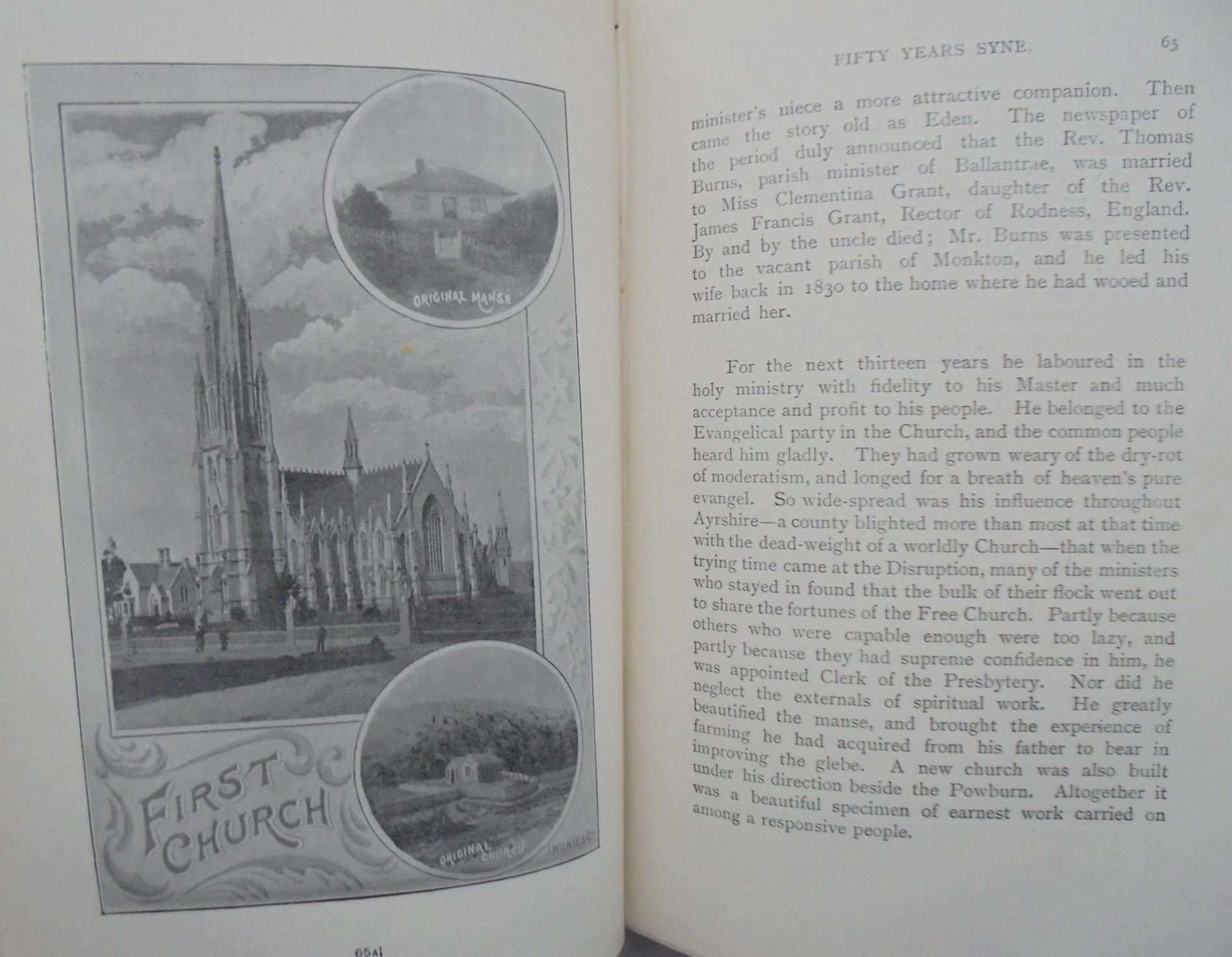 Fifty Years Syne. A Jubilee Memorial of the Presbyterian Church of Otago 1848-1898 by James Chisholm.